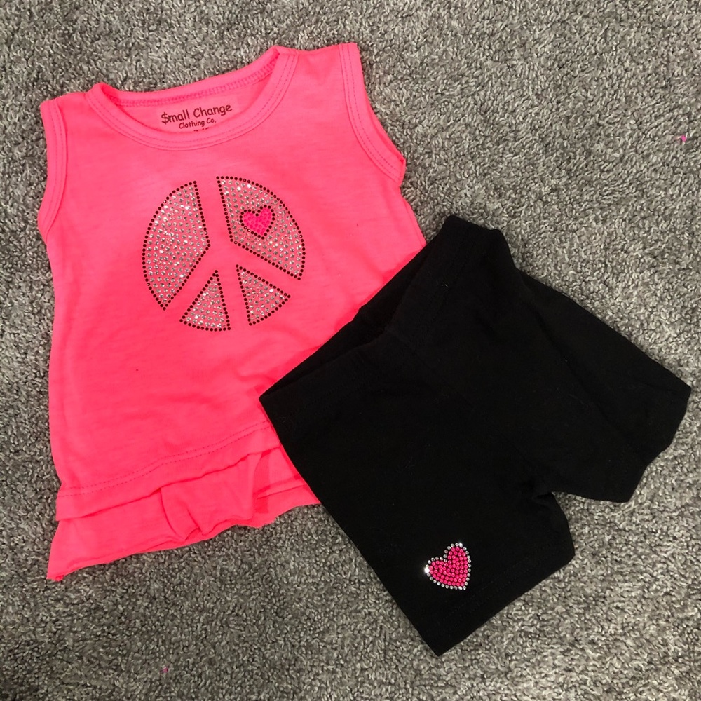 Peace and Love outfit from high end kids boutique